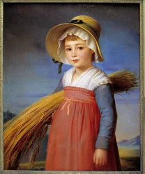 La petite gleaneuse クリストフ・ドゥジョルジュ（1786-1854）の絵画 19世紀 クレルモン・フェランのバルゴアン美術館（クレルモン・フェラン