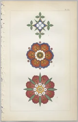装飾デザインの芸術：付録付き、花が開く日の時間を示す、Day＆Son、ロンドン、1862年発行