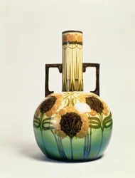 クラリッサ・オルトが装飾した花瓶、1890年頃