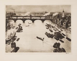 ロンドン橋、パブ。 1924年。