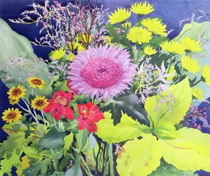 12月の花」2005年（水彩・紙