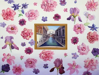 ため息の橋」（水彩・紙