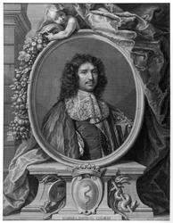 Jean Baptiste (Jean-Baptiste) Colbert (1619-1683) の肖像（Benoît I Audran by Claude Lefebvre）、エングレーヴィング 1709年。
