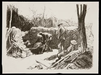 「フランスの高度なドレッシング ステーション」、1917 年