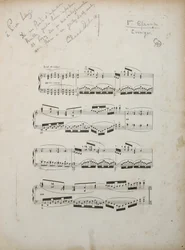「Ladamoiselleelue」の最初の修正された証明からのページ、c.1887-88