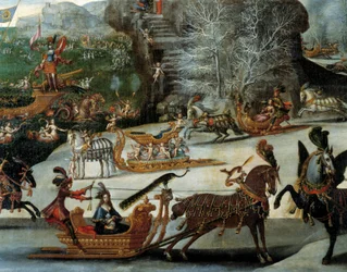そりは4つの要素「水」を詳細に描いています。クロード・ドゥルエ（1588-1662）の作品