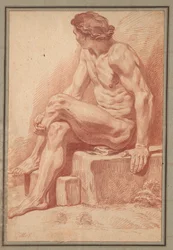 座っている男性ヌード、1693-1695。