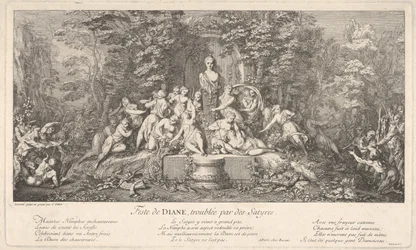 サテュロスによって中断されたダイアナの祭典 Feste de Diana, perturbée par des Satyres..., ca. 1786年。