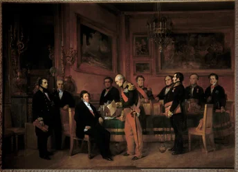 8月15日、チュイルリー宮殿の閣僚会議で、マレシャル・ソウルがルイ・フィリップ1世（1773-1850）に摂政法を提示