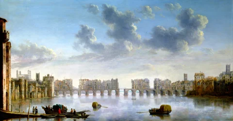 古いロンドン橋、c1630