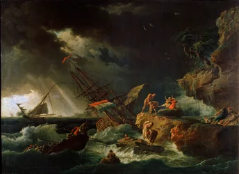 海の嵐、1740年代。