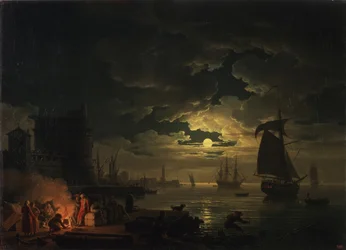 月光の中のパレルモの港、1769