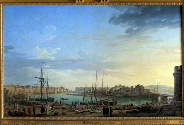 ディエップ港の眺め ジョセフ・ヴェルネ（1714-1789）作 18世紀 パリ、海洋博物館