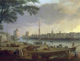 ラ・ロシェル港の眺め ジョセフ・ヴェルネ（1714-1789）作 詳細