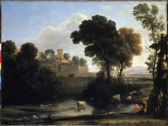 イタリアの風景（イタリアの風景）。 ClaudeGelléeDitClaude Le Lorrainによる絵画（1600-1682）