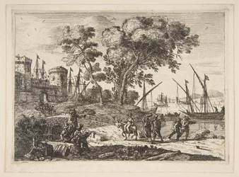 アーティストとの海岸シーン、ca。 1638-41。