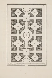 パルテールのデザイン（「庭園計画劇場」1652年刊より）（彫刻