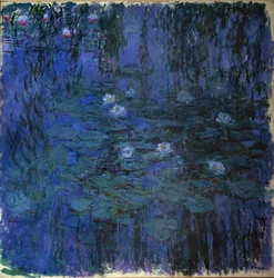 青い睡蓮」（油彩・キャンバス、1916-19年頃