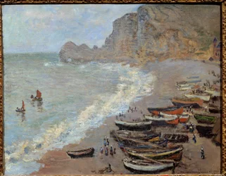 エトレタ：ビーチとポルト・ダモン クロード・モネ（1840-1926）の絵画 1883年 日：0.66x0.81 m パリ、オルセー美術館
