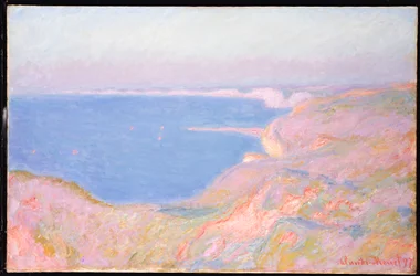 ディエップ近くの崖の上、日没、1897
