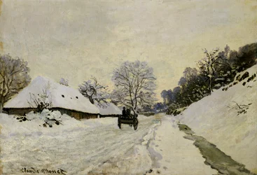 カート、またはオンフルールの雪の下の道、1865