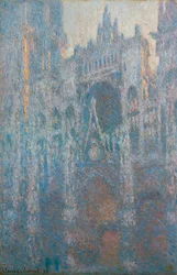 朝の光でルーアン大聖堂のポータル、1894