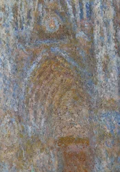 ルーアンのカテドラル、ポータル 太陽の朝、青いハーモニー 詳細。クロード・モネ（1840-1926）の絵画 1893年 太陽0,91 x 0,63 m パリ、オルセー美術館