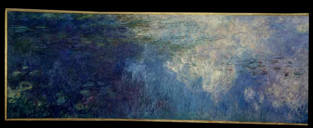 ニンファたち、雲。ジヴェルニーで描かれたトリプティクの左部分。クロード・モネ（1840-1926）の作品