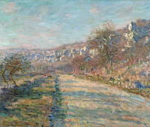 「『ラ・ロッシュ＝ギヨン街道の眺め、ヴァル・ドワーズ』」 絵画 クロード・モネ (1840-1926) 1880 薄 60.5x73.5 cm 国立西洋美術館、東京