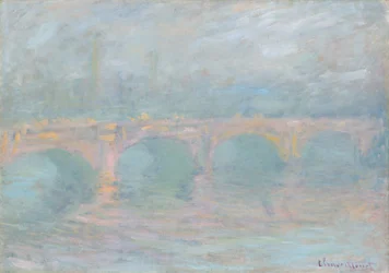 日没時のウォータールー橋、ロンドン