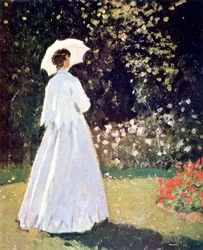 庭の女、サント・アドレス、細部、1867