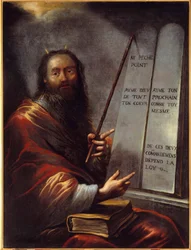 モーゼと律法の表 クロード・ヴィニョンの絵画（1593-1670） 17世紀 日1,29x0,9 m ルーアン、ボザール美術館（Musee des Beaux Arts