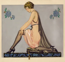 Holeproof Hosiery Company のパンフレットのイラスト、1922 年。