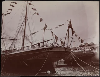 埠頭のS.S.「ウンブリア」、1897年頃