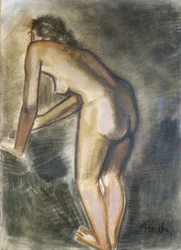 Standing nude, by Constant Permeke (1886-1952). Belgium, 20th century.   1449485   ja       japanese Successfully Translated  Original: Favourites, the Property of H.R.H. Prince George of Cambridge [1835, Royal Academy of Arts, London, exhibition catalogue