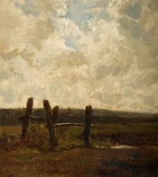 メドウランドの前景のある風景、1830-1865。