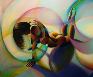 優雅な抽象的な女性