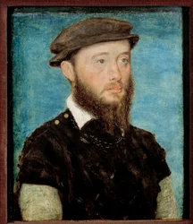 ソワソンとアンギャンの伯爵、ジャン・ド・ブルボン・ヴァンドーム（1528-1557）の肖像 木版画 コルネイユ・ド・リヨン（コルネイユ・ド・ラ・ヘイ）（1500/1510-1574）の作品