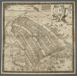 ドイツ語：Die berühmte Handelsstadt Amsterdam
オランダ語： De vermaerde koopstadt van Amstelredam