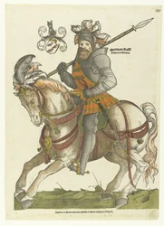 馬に乗ったマルテン・ヴァン・ロッサムの肖像画 Martin de Rosse Siegneur de Peroyen（オブジェクトのタイトル）