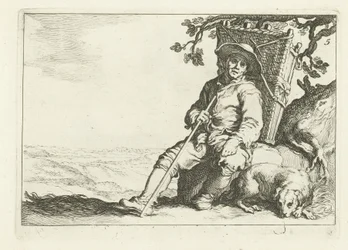 休む行商人 Cornelis と Frederik Bloemaert による異なるシリーズからの 16 枚の版画 (シリーズ タイトル)