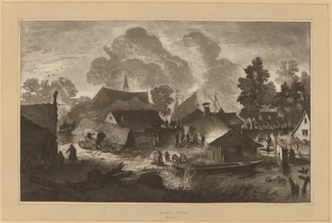 池のある村、c。 1782年。