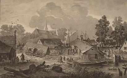 池のある村、c。 1782年。