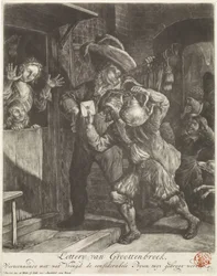 Grootebroek の宝くじ、1694 年 Lottery van Groottenbroek、思いやりのある Prysen tuys are brogrot を喜びとともに示す (オブジェクトのタイトル)