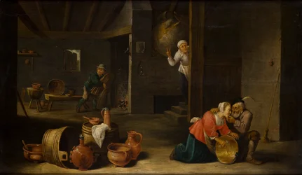 Epämiellyttävä yllätys (epäsovitettu pari) (öljy paneelissa)