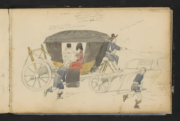 馬車の中の二人の女性