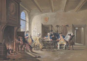ガードルームシーン、1744年。
