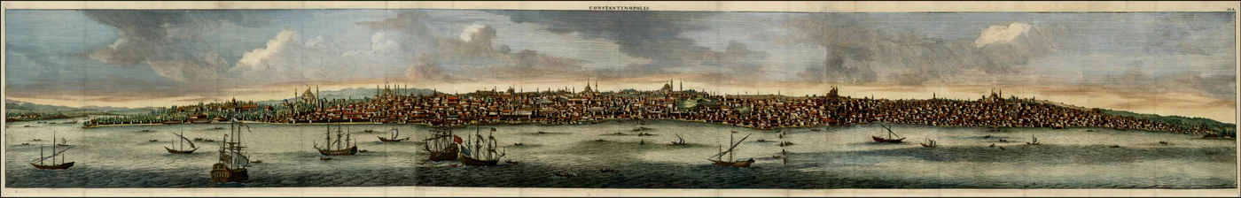 1698年、コルネリス・デ・ブルインによるコンスタンチノープルの彩色図