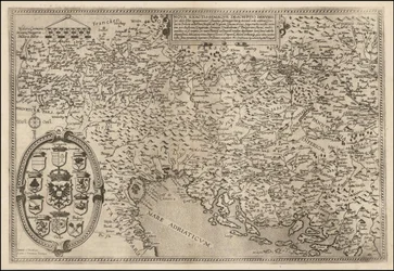 1593年、コルネリス・デ・ヨーデによるドナウ川の地図