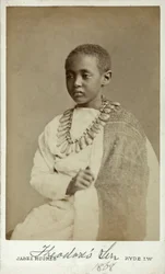 アラマユ王子、アビシニアのテオドール2世の息子、ライド、イギリス、1868年（アルブメンプリント）